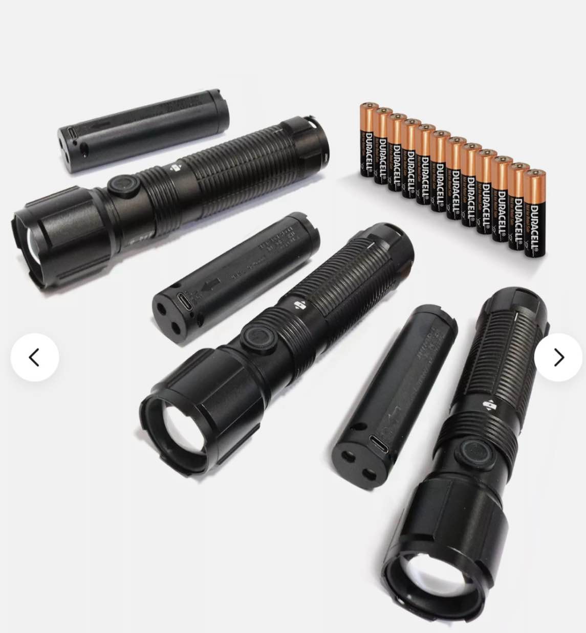  Member’s Mark 3PC 1700 Lumen Dual Power LED Flashlight Set - Rechargeable & AAA