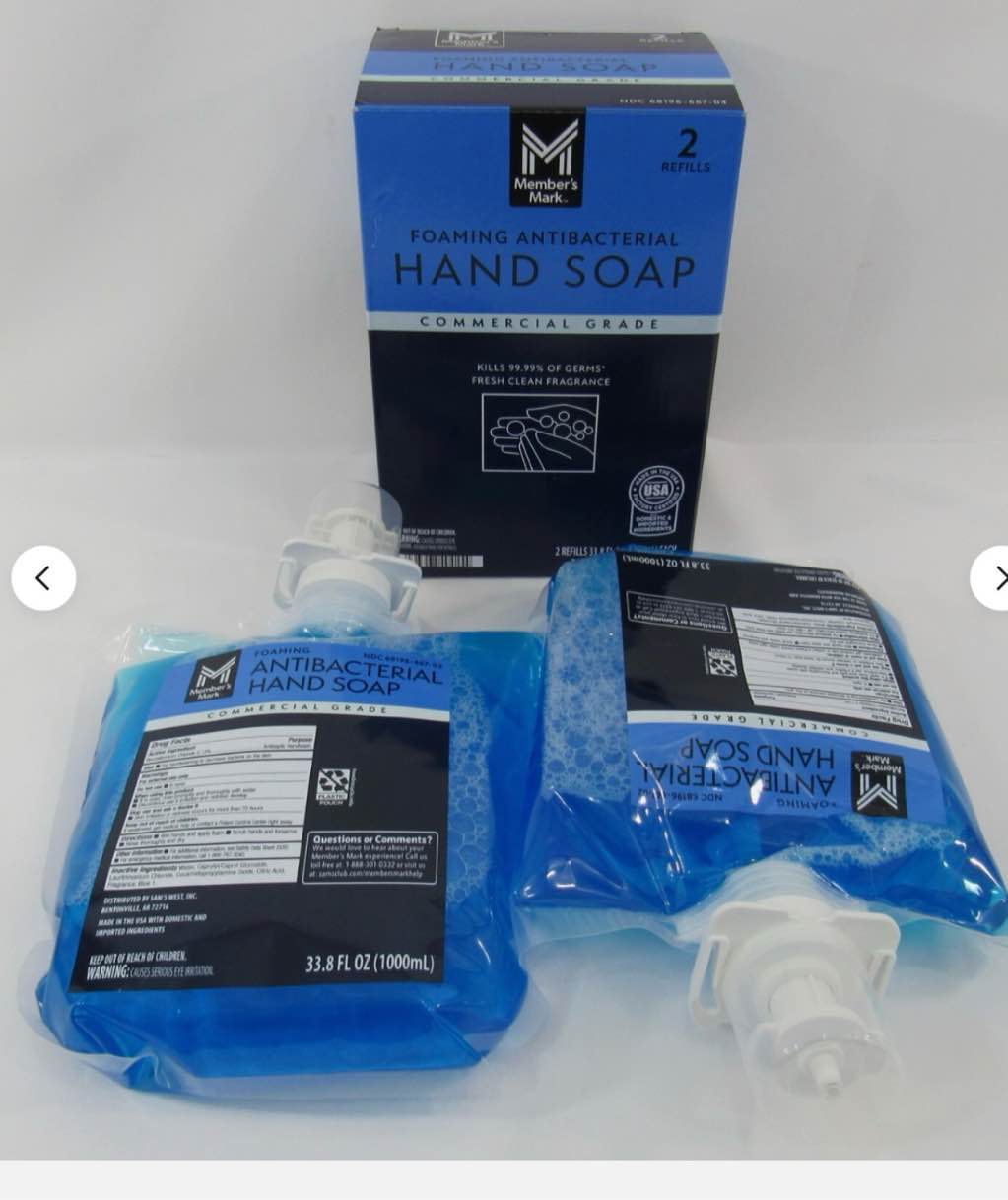  member's mark commercial antibacter. foaming hand soap (2 pk.)