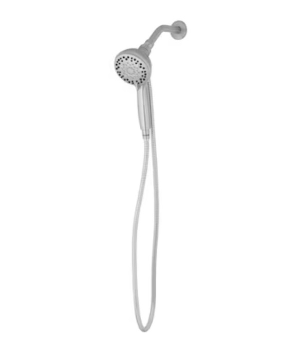 allen + roth galway brushed nickel round handheld shower head 1.8-gpm (6.8-lpm)