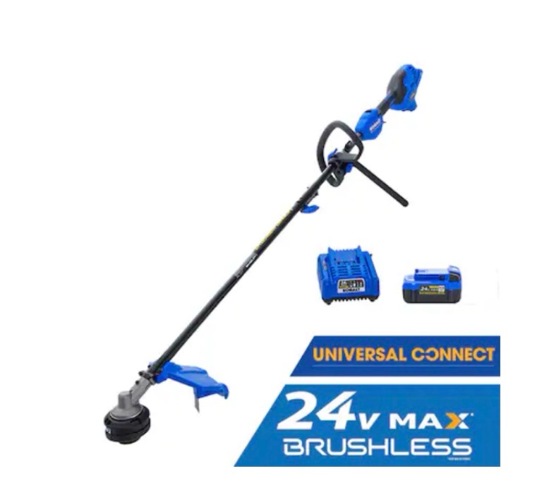  Kobalt 24-volt 15-in Split Shaft Attachment Capable Battery String Trimmer 4.0 Ah (Battery Included) (Charger Included)