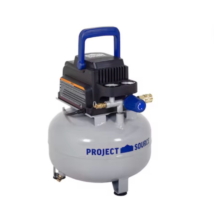  project source 3-gallon portable electric 110 psi pancake air compressor