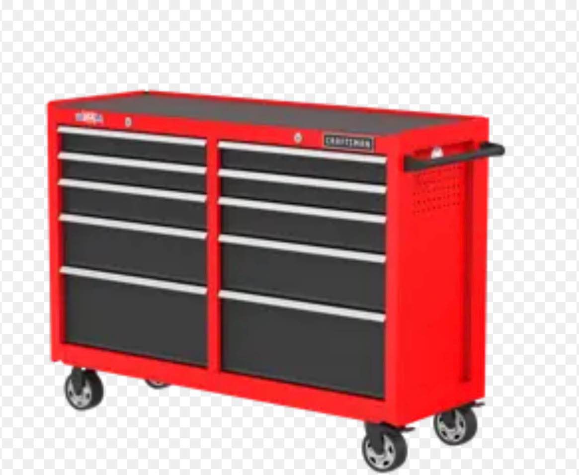  craftsman s2000 series 52-inch 10-drawer steel rolling tool cabinet