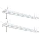 4 ft. 50-Watt Integrated LED White Indoor Shop Light 2-Pack