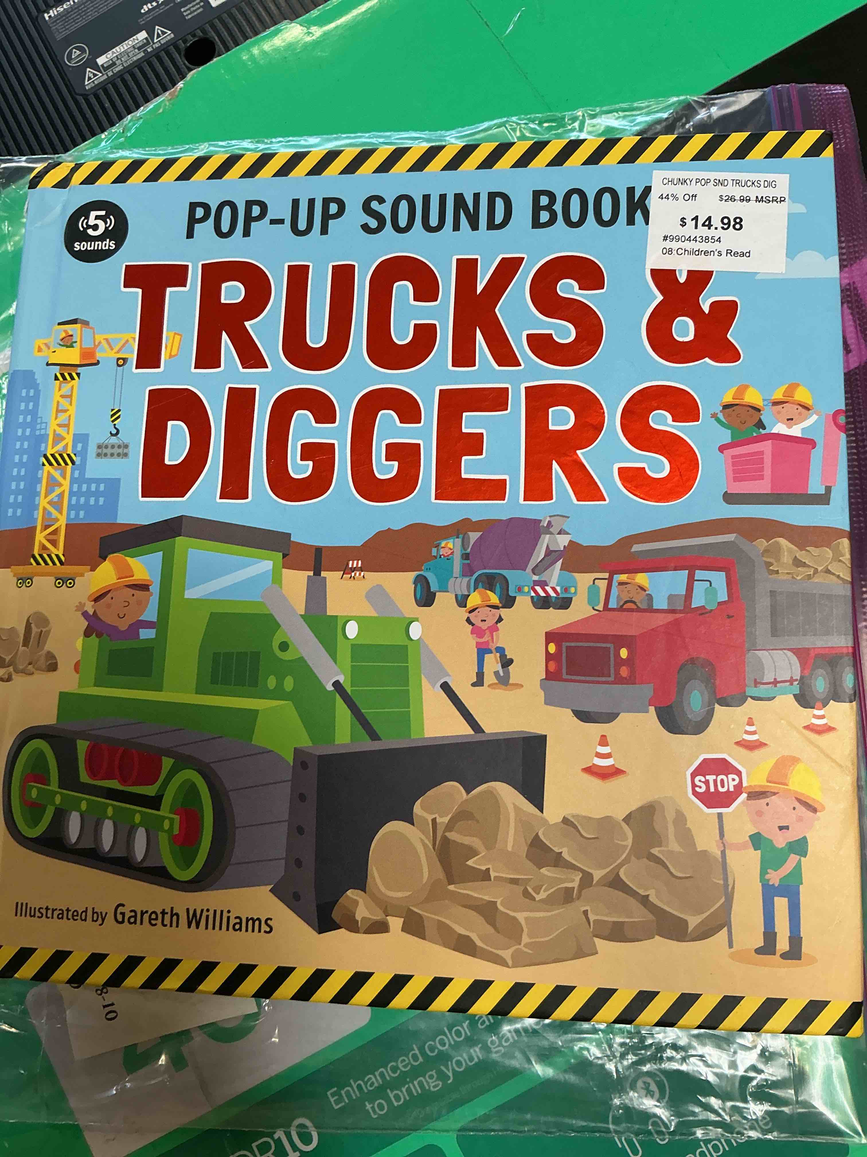  pop-up sound book trucks& diggers