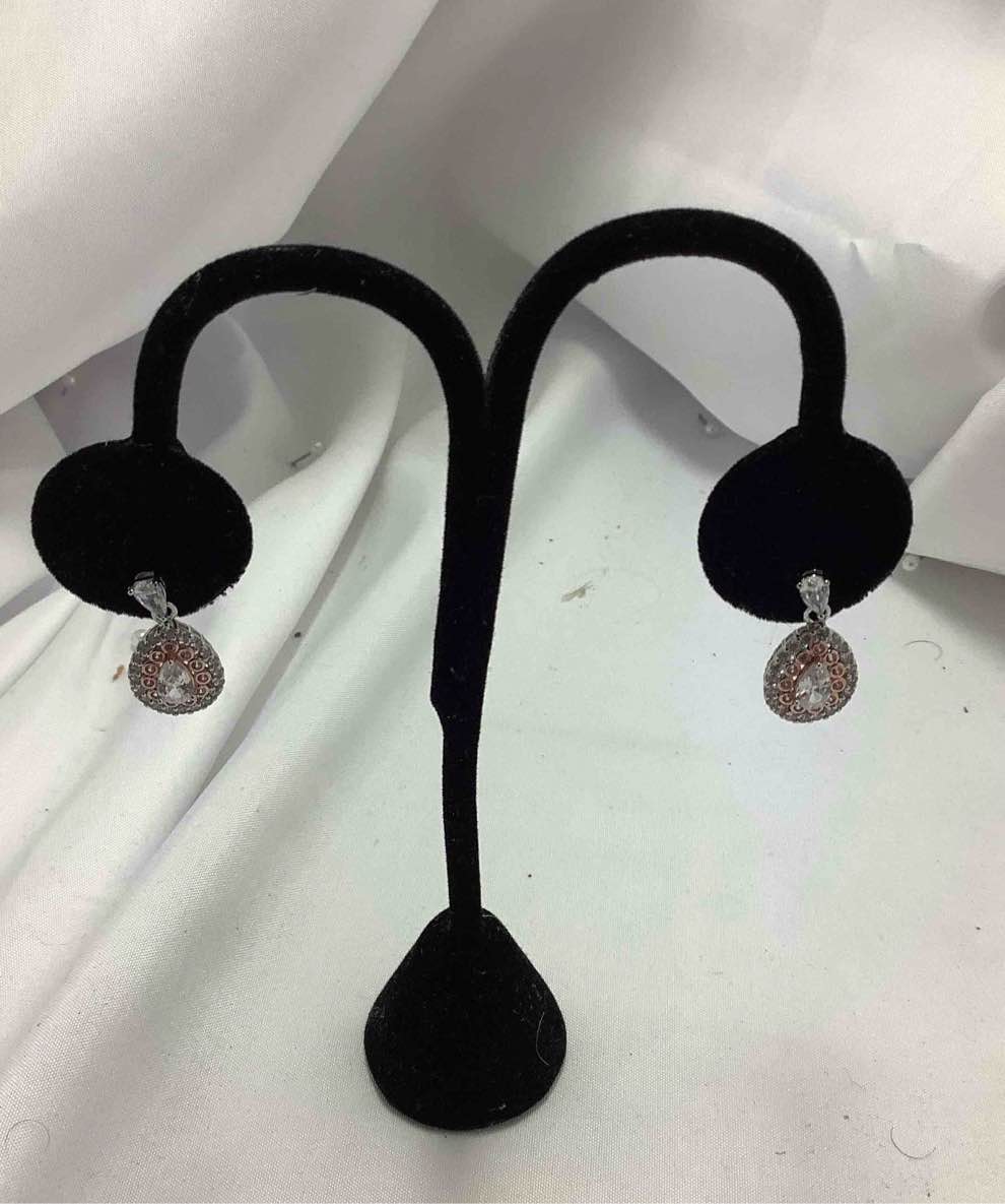 Pear Cut White Sapphire Earrings