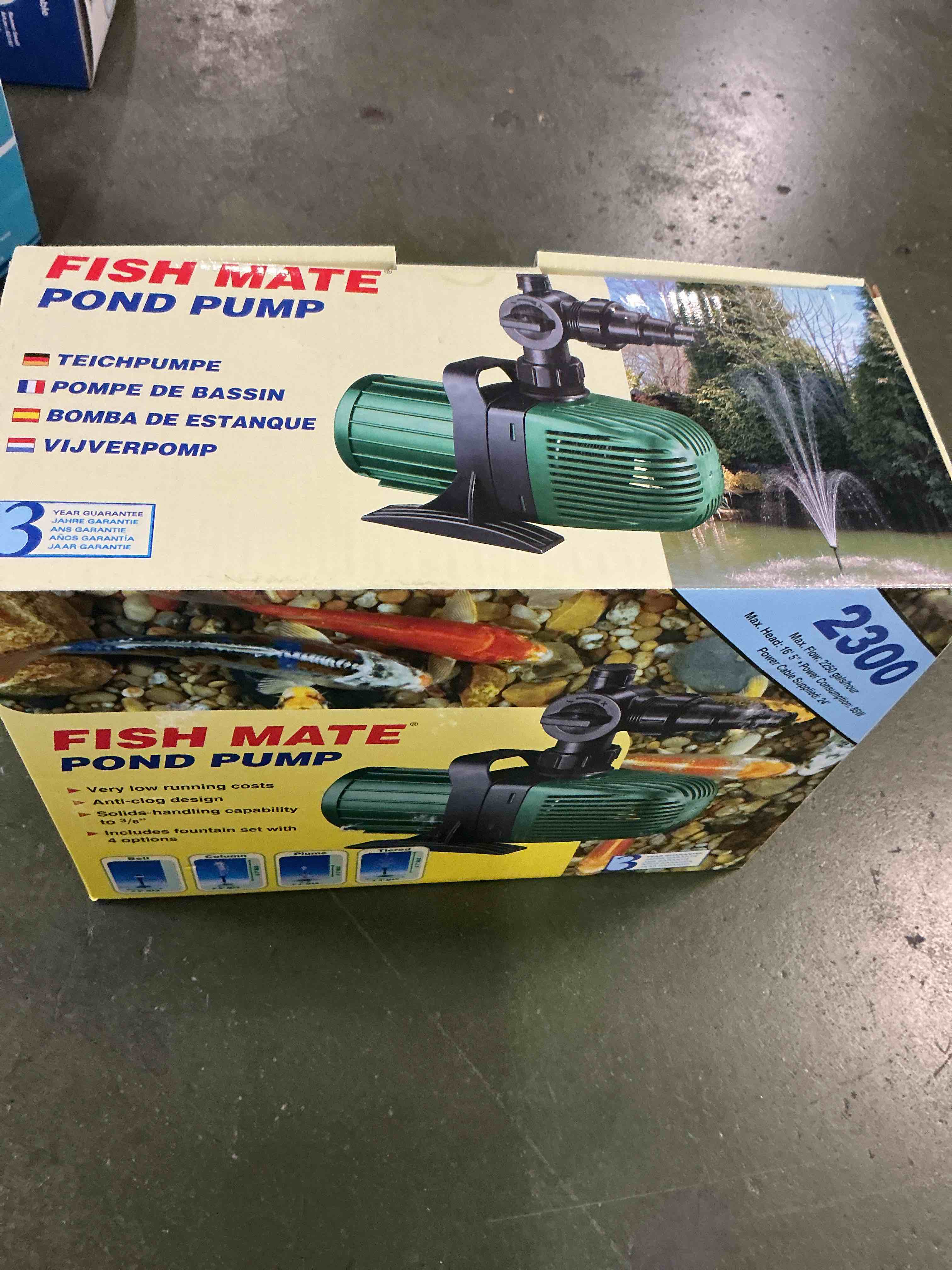 Condition photo showing New/Like New for Fish Mate Pond Pump 2300 Agricultural Pond