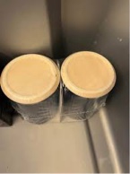 4 new IKEA EKLATERA Jars With Bamboo Lids -Blue each holds 37 oz. #303.331.25(pack of 5)