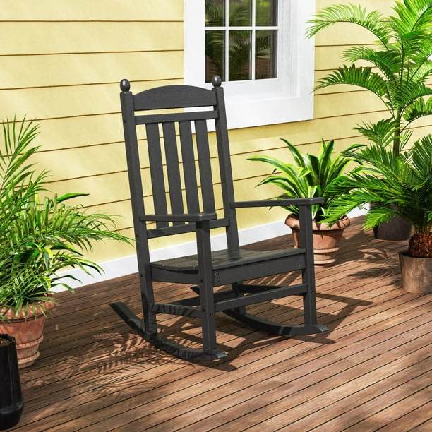PolyWood Gulf Shores Rocking Chair in Slate gray