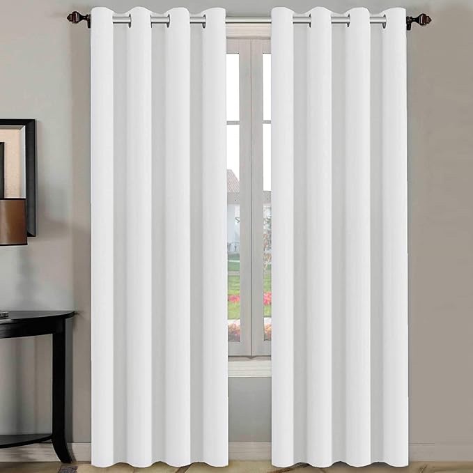 white blackout curtains