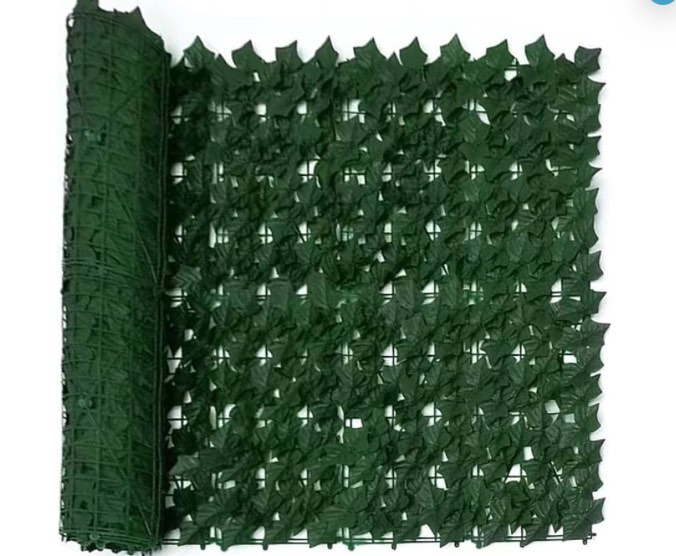 Artificial Ivy Privacy Fence Screen Outdoor Decorative Faux Fencing Panel Vine Privacy Fence Wall Screen Decoration for Outdoor Apartment Balcony Patio Porch Deck Wall Decor LSDRALOBBEB 0414(Color:,Si