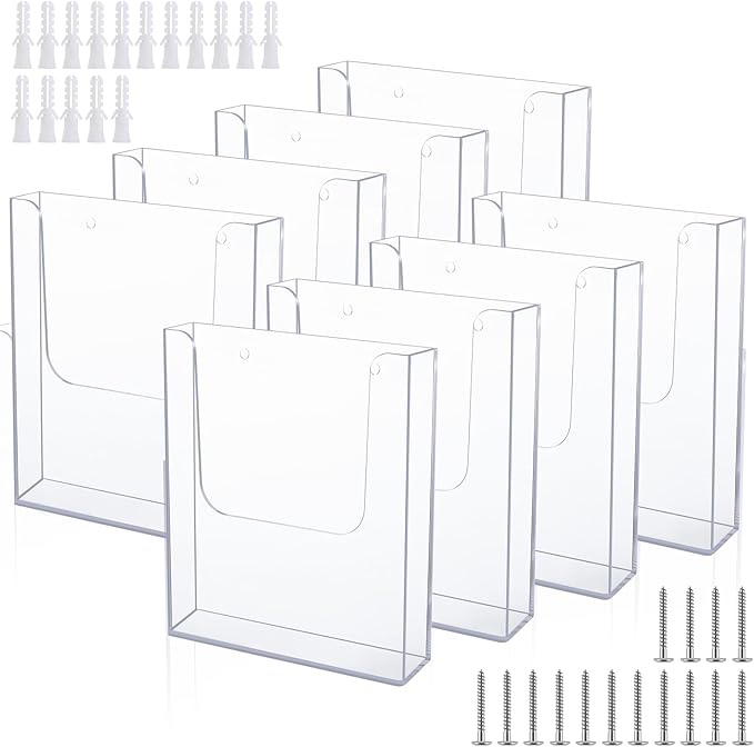 Acrylic wall mounted magazine Rack