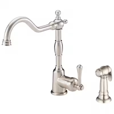 Danze Opulence Stainless Steel Single Handle High-arc Kitchen Faucet (Side Spray Included)