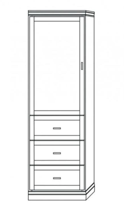 Wardrobe Vertical Wood VC205 (Natural)