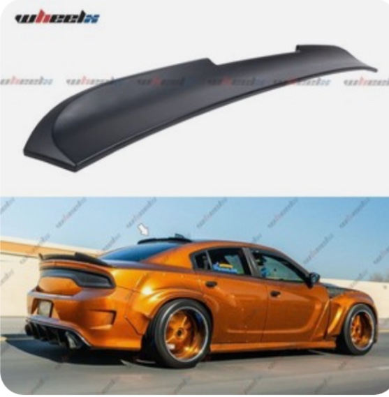 For 2011 23 dodge charger srt scat duckbill matte black rear window roof spoiler 