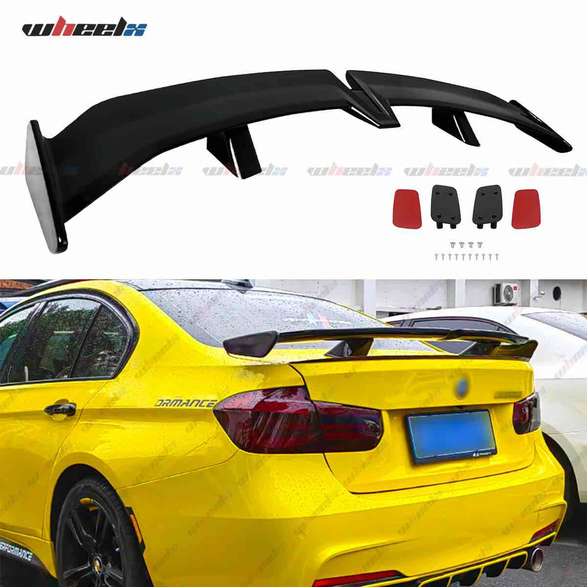 55 34 gloss black rear spoiler sport racing wing pro style for Kia optima 2001 2020