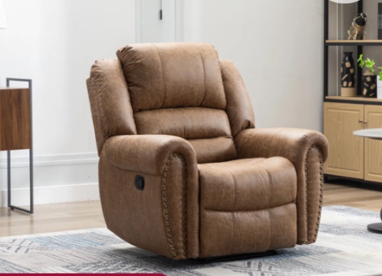 Chemika 40.9'' W Classic Super Soft Padding And Oversize Manual Recliner With Rivets