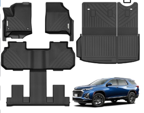 TPE all weather floor  mats liner set for 2018-2024 Ford expedition 7( image similar )9 pieces