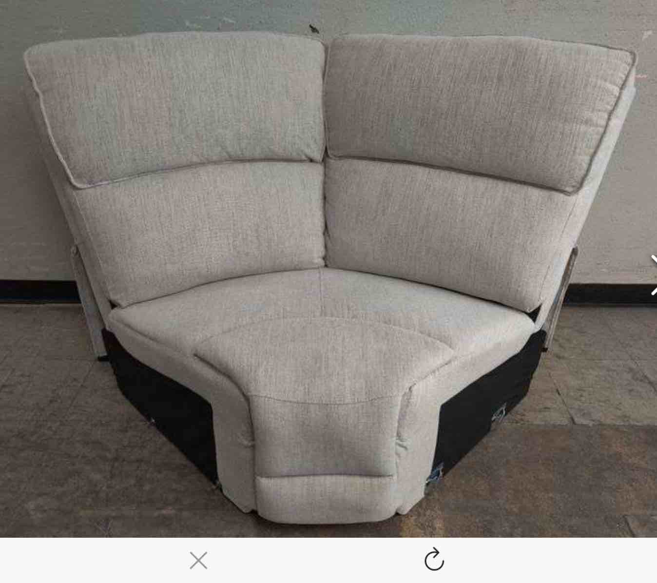 ibach 63 wide upholstered corner sofa (1 piece)white