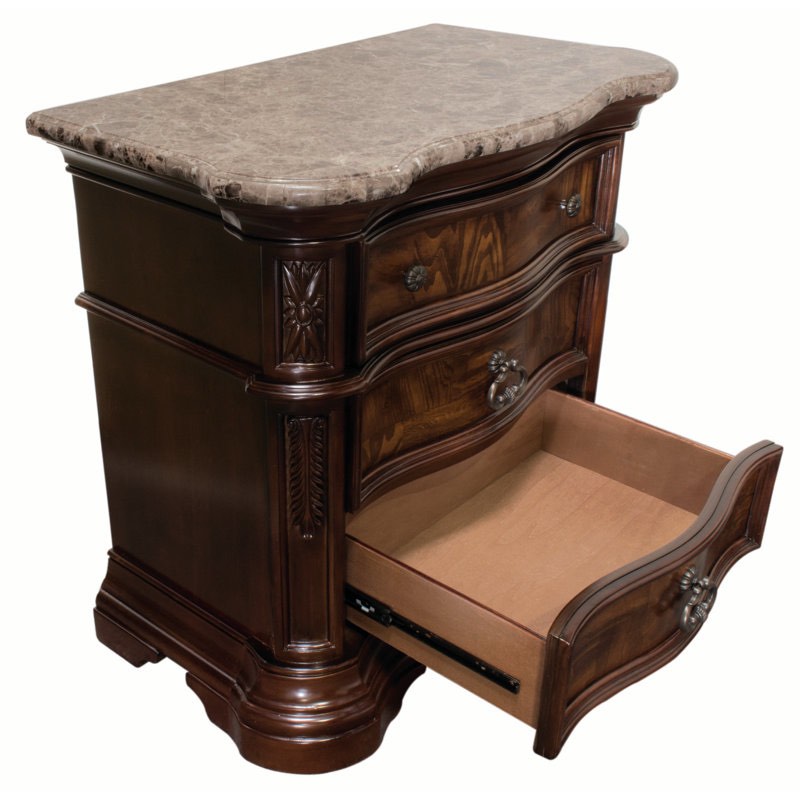 Nightstand ( With marble top) Cherry color ,1 piece