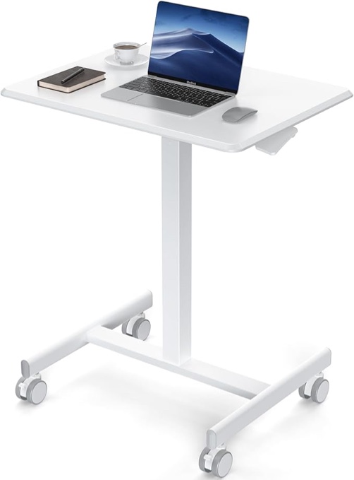 White desk table with wheels( similar image )