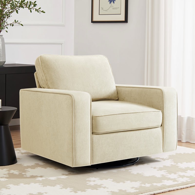 36.2 wide upholstered swivel accent armchair