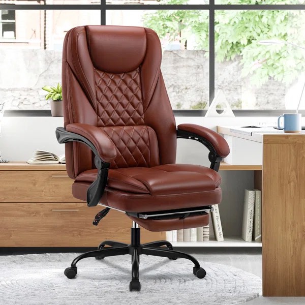 Azteca ergonomic executive chair with footrest