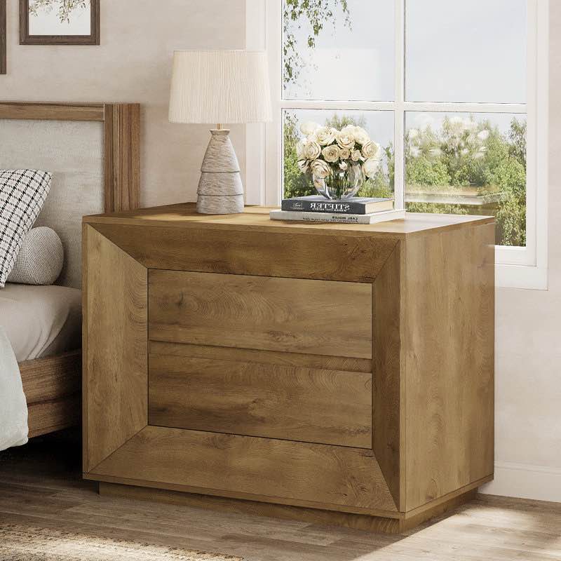 35.43 wide nightstand large night stand oak