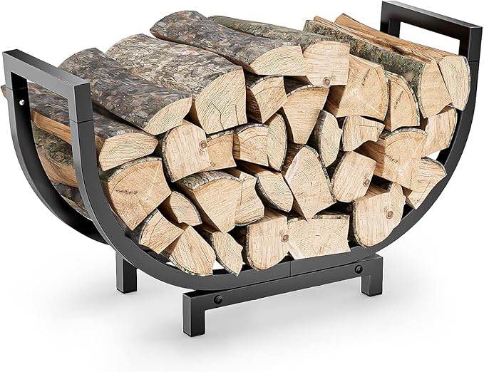 Dicasser Firewood Rack Outdoor and Indoor Firewood Storage, 24 INCH Double Coated Fire Wood Organize