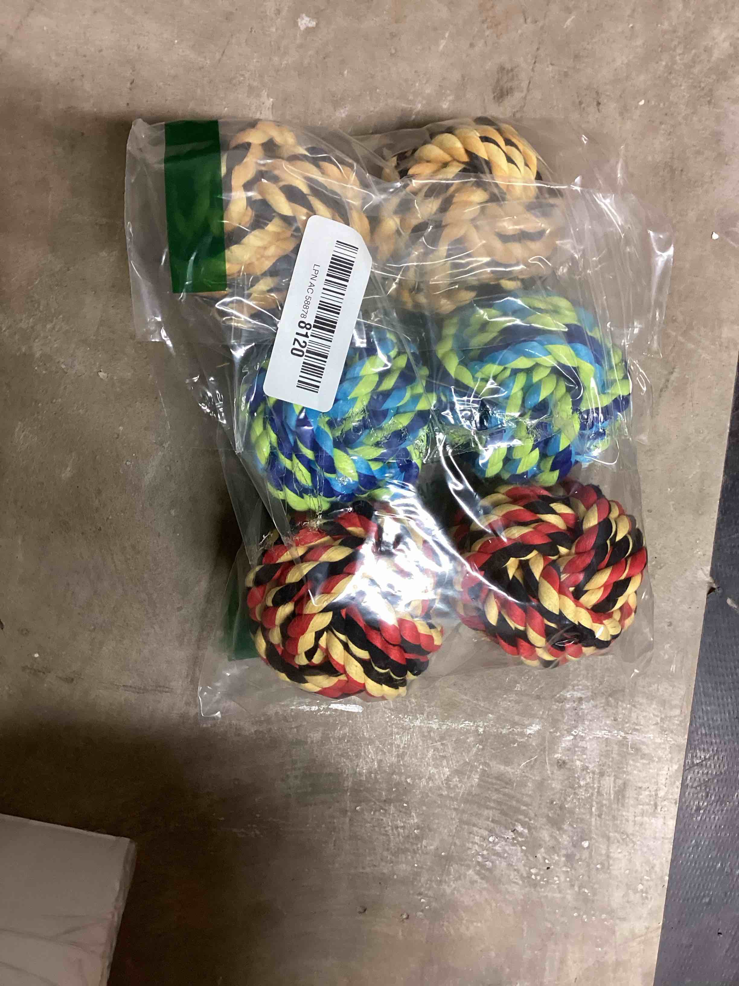Condition photo showing New/Like New for SHARLOVY Dog Toys for Aggressive Chewers, Dog Balls for Large Breeds, Heavy Duty Cotton Rope Chew Toys with Tough Twisted for Medium Breeds, 6 Pack Indestructible Chew Toys Large 6 Packs