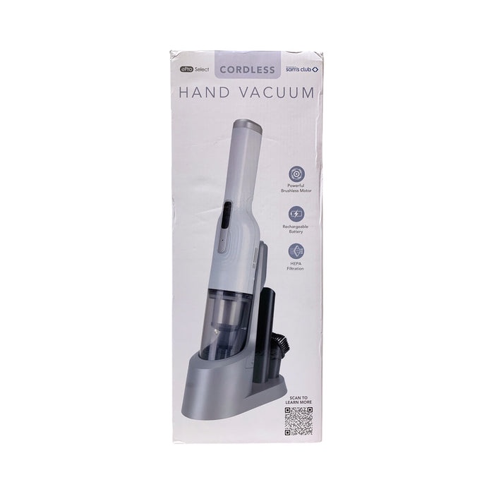 epro select slim cordless handheld vacuum with charging station (white)