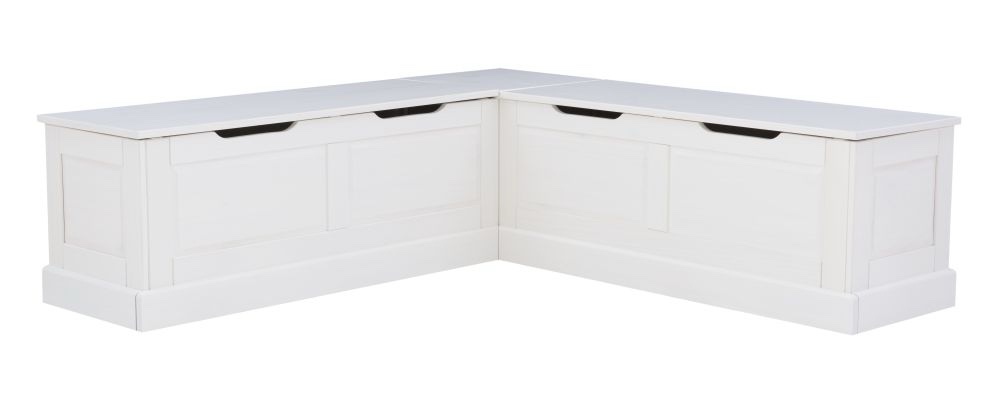 Norah Backless Corner Nook White