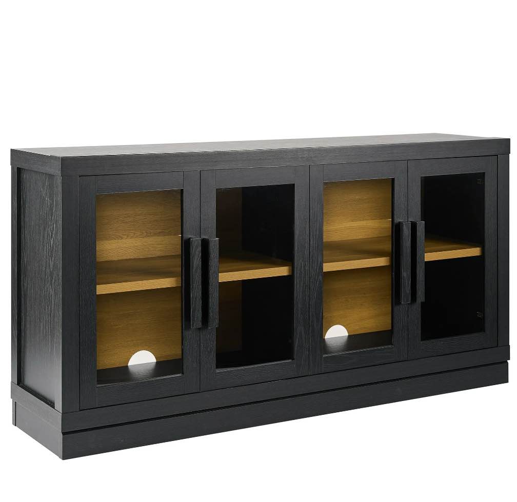 Better Homes & Gardens Ezra TV Stand for TV's up to 70", Rich Black finish