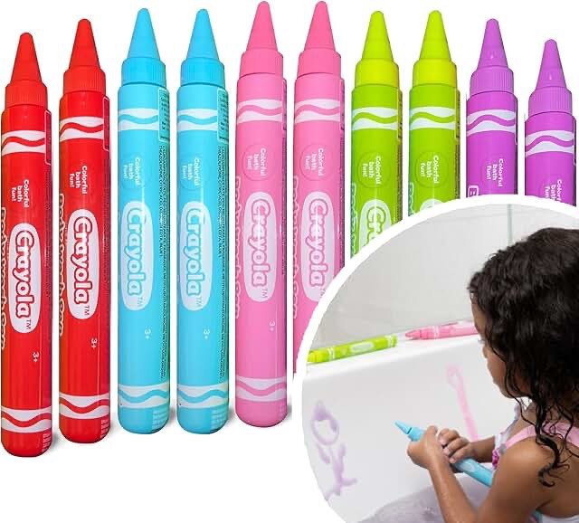 Crayola Scented Body Wash Pens, Washable Bath Paint in Assorted Colors, Non-Toxic for Toddlers and Kids Bathtime Fun
