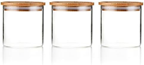 GLASS JARS-CLEAR SET 4 