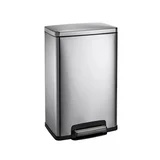 tramontina 13 gal step trash can stainless steel (black color) 