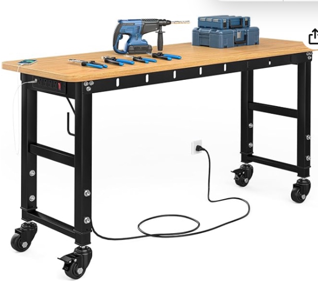 SIMILAR PRODUCTS,incomplete ,YITAHOME  Work Bench with Wheel, Adjustable Height Workbench for Garage, Heavy Duty Work Bench with Pegboard & Power Outlets, Load Capacity, Rolling Workbench for Workshop, Office