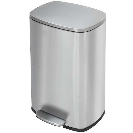 similar products ,PayLessHere  Home Recycling Bin Kitchen Stainless Steel Recycling Bin with Lid Removable Inner Bucket Foot Pedal Soft Close for Office Home Kitchen Garbage Can Trash Bin Brand: PayLessHere