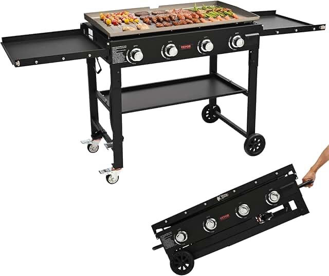 (Similar products)Propane iron in the cart heavy-duty manual iron, outdoor cooking station with side shelves, steel propane gas griddle, portable grill for restaurant
