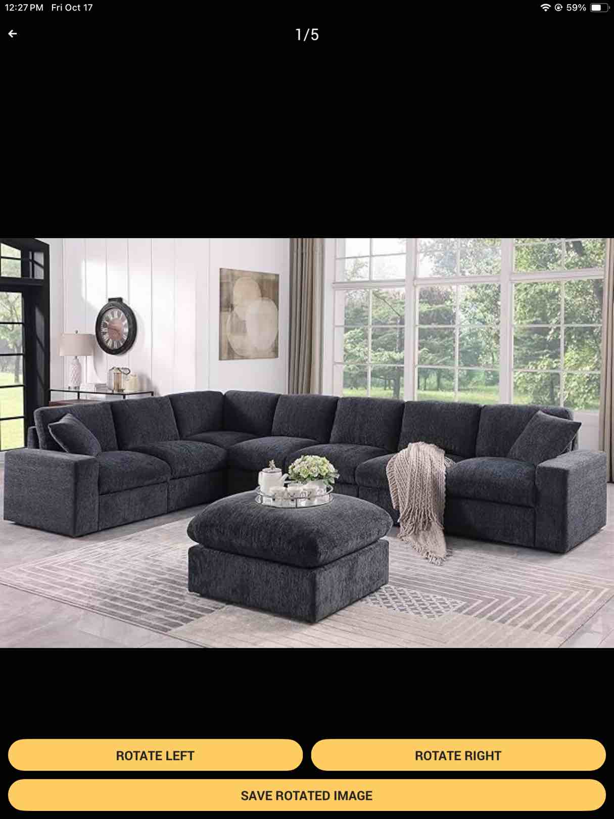 Products similar , incomplete,( incomplete box 8 of 8,box 2 of 8 ,)(Two boxes to pick up )Ball & Cast  Oversized Modular L-Shaped Sectional Sofa,Large Chenille Upholstered Couch 8 Seat with Movable Ottoman&2 Pillows,Comfty Sectionals W/Wide Armrest&Deep Seat,for Living Room,Dark Gray