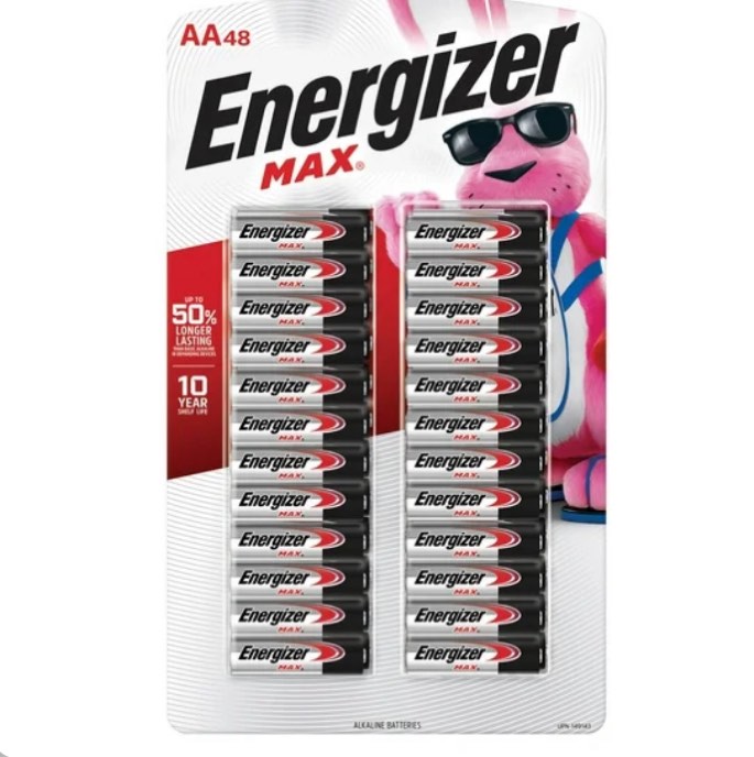 Energizer MAX Alkaline AA Batteries, 48-units