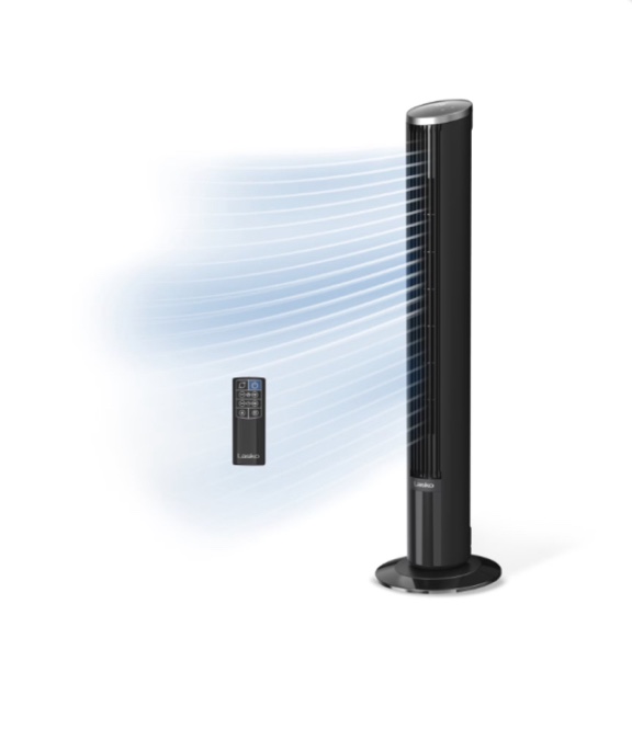 Lasko 42” Oscillating 12-Speed DC Tower Fan with Remote