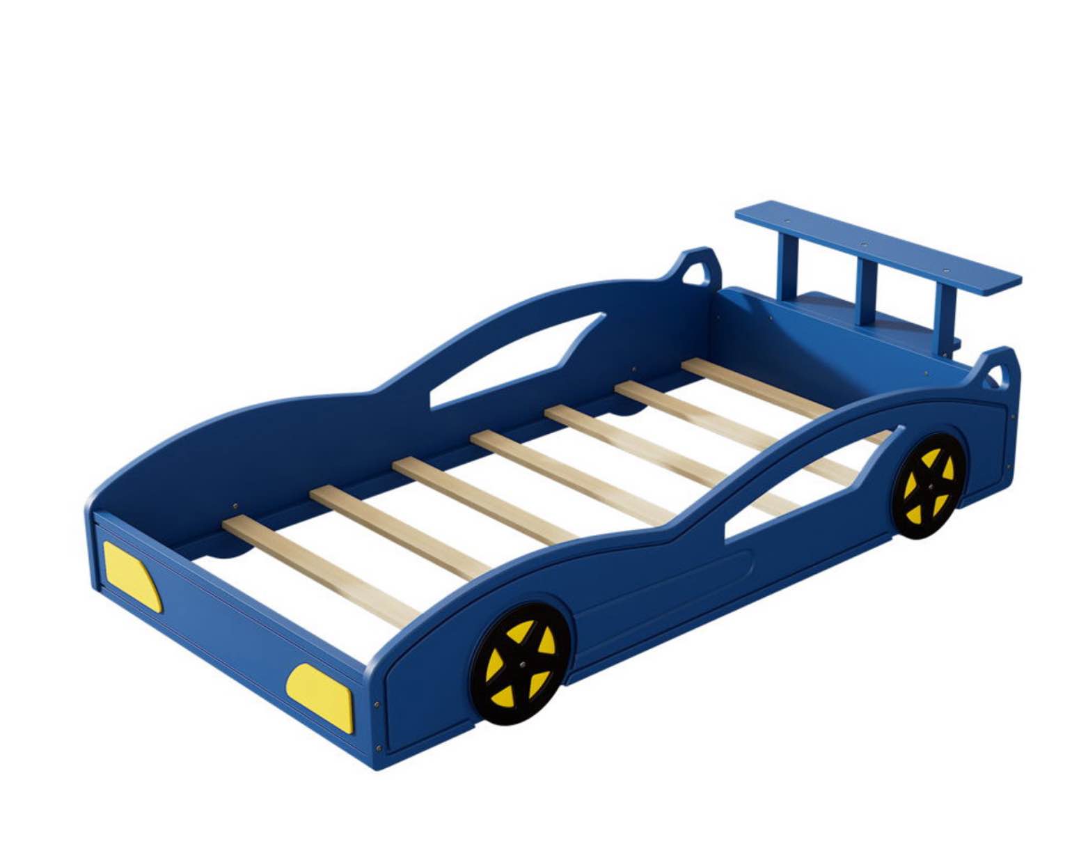 A box to carry car bed (size Twin) color Dark blue + yellow