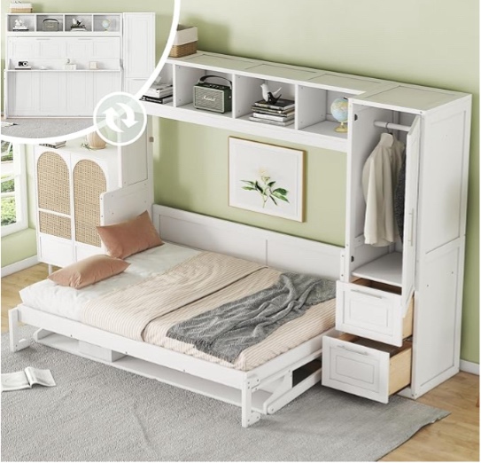 Two boxes to pick up gray/white bed (size full)