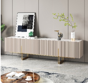 Complete two boxes to pick up Grovyn Sintered Stone Top Fluted TV Stand with Storage