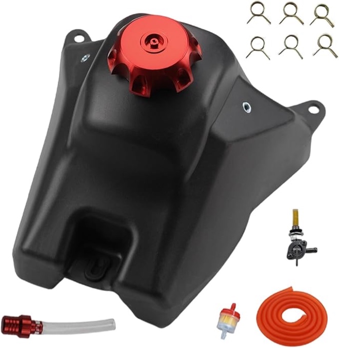 Dirt Bike Gas Fuel Tank for CRF50 XR50 50cc 70cc 90cc 110cc 125cc SSR TaoTao coolster Baja DR49 SDG 107 kazuma Thumpstar BSE Piranha Pitster Pro Roketa Atomik Pit Dirt Trail Bike( similar product)