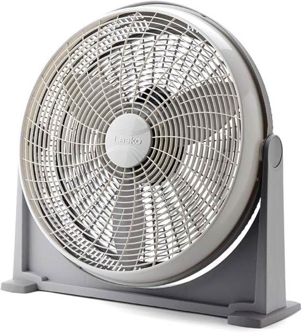 Lasko 20" Wind Tunnel 3-Speed Fan with Remote, A20700, Gray