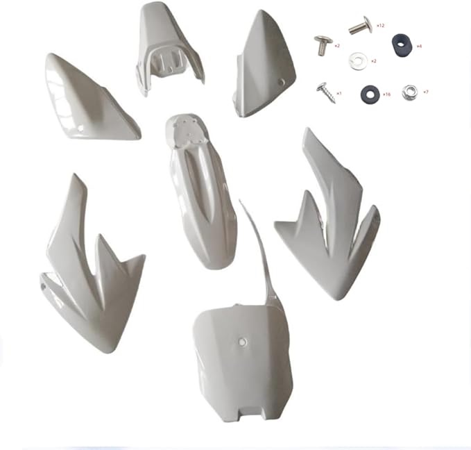 CRF70 white full fairing plastic fairing (including mounting screws) motorcycle fender body cover for CRF70CC pit type land car