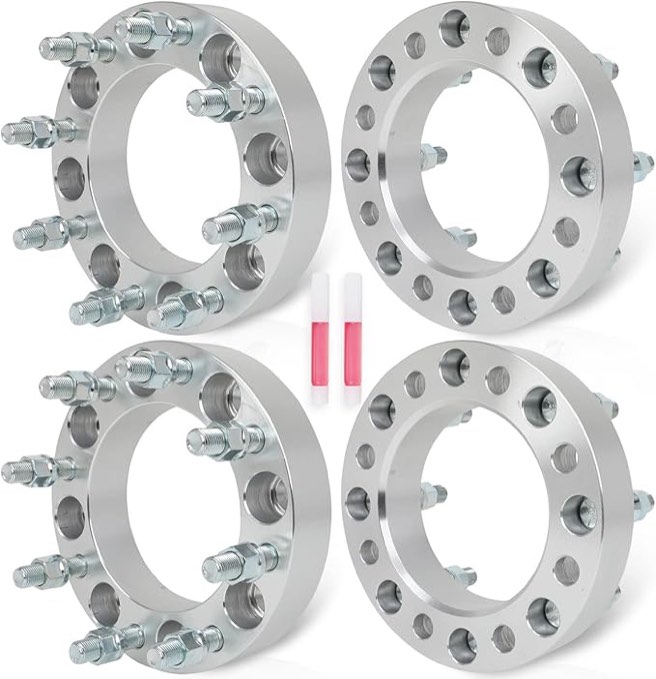 ECCPP 4 pieces of shift bolt pattern from 8 x 6.5 to 8 x 170 inches, 1.5 inch wheel adapter conversion, 8 tabs, 9/16 inches, 4,961 in hub for Ram 3500 1995-1996