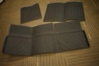 Mixsuper Black Cargo Trunk Liner Floor Mats Set Fits SUV Car All Weather 3PC