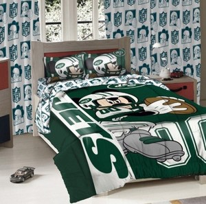 new york jets nfl and disney's mickey mouse full sized comforter with shams